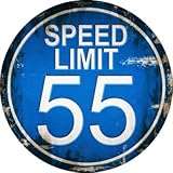 SMART BLONDE Speed Limit 55 Novelty Metal Circular