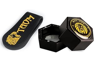 YEUEK TAOM Hexagon Magnetic Chalk Holder,Portable Pool Cue Chalk Holder for Predator Chalk,Silent Chalk Holder Pool Billiards,Pool Cue Chalk Case for Hexagon Round Billiards Pool Table Accessories