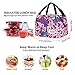 Aosbos Lunch Bags for Women Girls Reusable Food Meal Prep Bag Insulated Lunch Box Lunch Bag Flower Bento Boxes Holder Cooler Tote Bag Red Flowers
