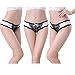 Muledy 5 -Pack Women’s Panties Underwear Hipster Panties Sexy Lace Briefs for Cotton (Small, Color 5 Packs)