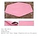 Missingift Hexagonal Rug for Kids Playhouse Super Soft Home Carpet Ground Mat Kids Tent Rugs Children Playhouse Pad Pink Cushion 140 x 140 cm(Coral Fleece)