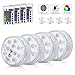 Submersible LED Lights with Remote ,Full Waterproof Pool Lights for Inground Pool with 4pcs Suction Cups,2.8” Color Changing Underwater Lights for Ponds Ponds Pool Boat Party Battery Operated 4 Packs