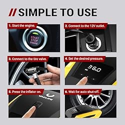 VacLife Tire Inflator Portable Air Compressor - Air
