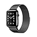 Lelong Apple Watch Band,Milanese Loop Fully Magnetic Clasp Stainless Steel Mesh iWatch Band for Apple Watch Series 3 Series 2 Series 1 Sport & Edition- 42mm Black