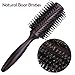 HOMEIDEAS Natural Boar Bristles Round Hair Brush with Wood Handle, Round Comb Twill 2.75 Inch, Styling Essentials for Hair Drying, Styling, Curling