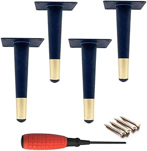 ljyasd Patas de Metal para Muebles, Patas de sofá cónicas, Patas de