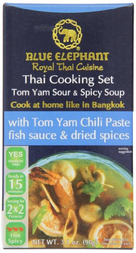 Blue Elephant Royal Thai Cuisine Thai Cooking Set Tom Yam Soup, 3.1 Ounce (Pack of 6)