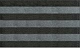 GrassWorx Clean Machine Patio Stripe Doormat for Double-Doors, 36" x 60", Charcoal (10372010)