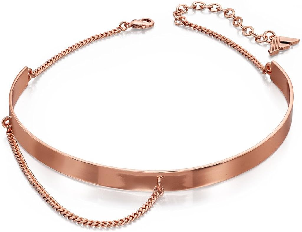 Fiorelli Genuine Fashion Jewellery Imitation Rose Gold Metal and Chain Choker Amazon.co.uk