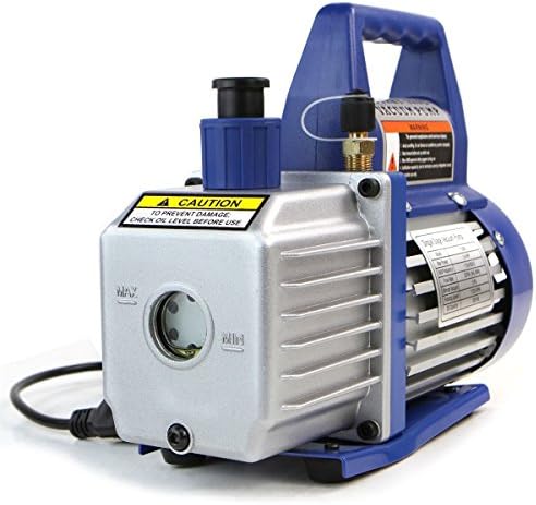 Single-Stage 3CFM Rotary Vane Deep Vacuum Pump 1/4HP HVAC AC Air tool R410a R134
