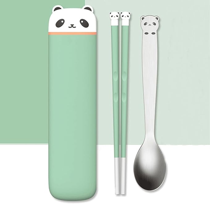 Cute Chopsticks with Case, Portable Chopsticks Set with Silicone