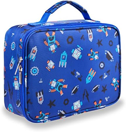 BEDT Kids Lunch Bag Insulated Cooler Lunch Box for Children, Robot