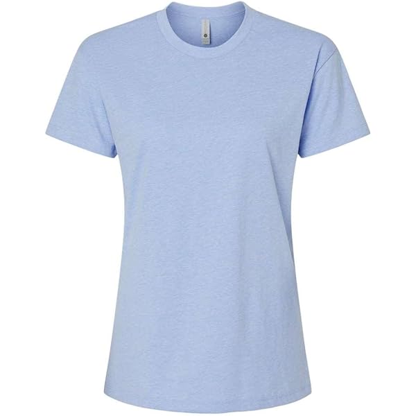 MEDM  Blue tee shirt unisexual Tシャツ Next Level Womens CVC Relaxed T-Shirt, L, Heather Columbia