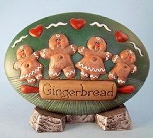 Dona's Gingerbread Seasons Inserts (Set of 2) Christmas Decor - Ready to Paint Ceramic Bisque - Hand Poured in The USA