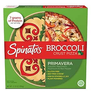 Amazon.com: Pizza sin gluten, saludable y deliciosa, a base de plantas,  pizza de corteza de brócoli (10 pulgadas – 4 Pack Primavera) : Comida  Gourmet y Alimentos