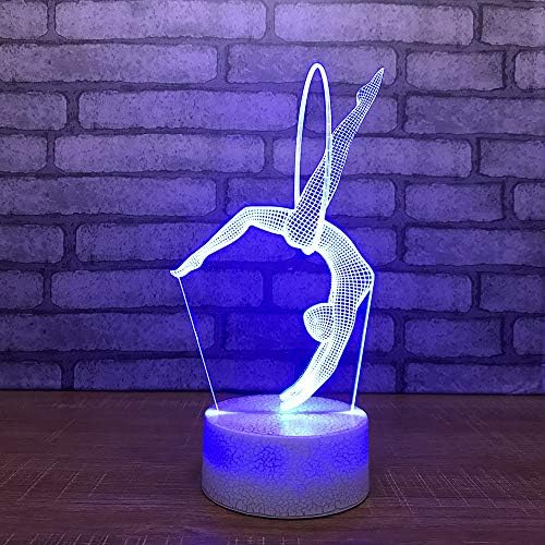 Night Light Bed Head 3D Led Monochrome 7 Color Gymnastics Sports Table Lamp Lighting Equipment Sleep Decorative Lights Night Light