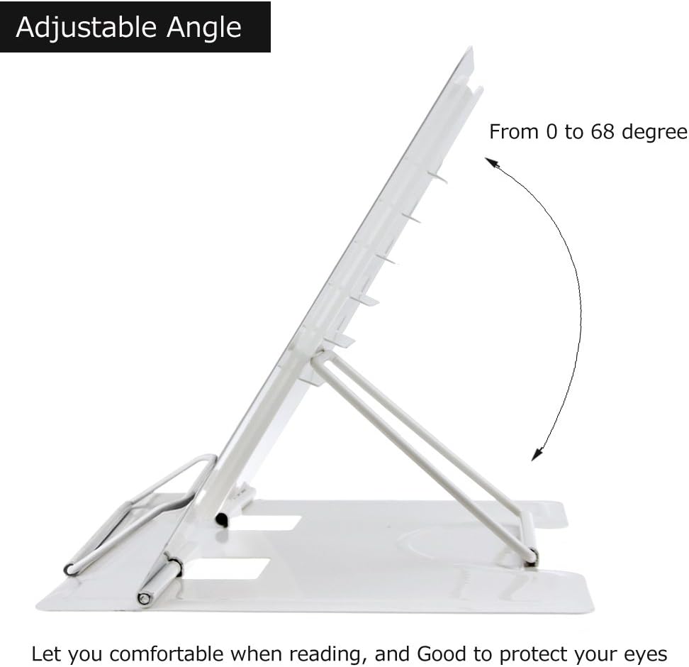 Para todo tipo de libros. talla única Blanco Atril plegable de metal