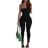 Women's Sexy Sleeveless Off The Shoulder Bodycon Tube Jumpsuits Rompers