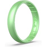 Enso Rings Thin Birthstone Silicone Ring &ndash; Unisex Wedding Engagement Band &ndash; Comfortable Breathable Band &ndash; 4.3mm Wide, 1.75mm Thick
