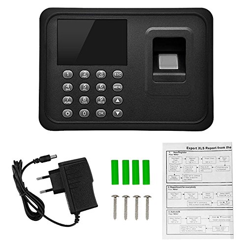 LIBO Biometric Fingerprint Time Attendance Machine Fingerprint Time Clock System, 2.4inch Screen, Support USB Record, 600 User Capacity - Thumbnail 5