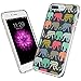 iPhone 7 Case,Apple 7 Case, LAACO Beautiful Clear TPU Case Rubber Silicone Skin Cover for iPhone 7 - Henna Mayan Aztec tribal elephant