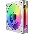 ICOLER Prism 4PRO WH ARGB Reverse Computer Case Fan,Infinity Mirror Light Effect Design Cooling Fan, 120mm CPU Fan PWM 800-2000RPM 58.36CFM 2.07MMH20 HDB Bearing for PC Chassis&CPU Cooler&Desktop Case