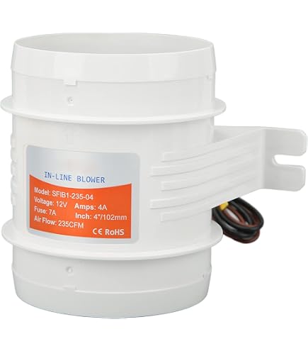 Ventilateur D'échappement 12V 145 CFM 7.6 Cm - Pour Bateau, Camping-car, Cale, Cuisine - 13