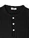 H2H Men's Shirt Long Sleeve Cotton Lightweight Henley T-Shirt Black US L/Asia XL (CMTTL045)