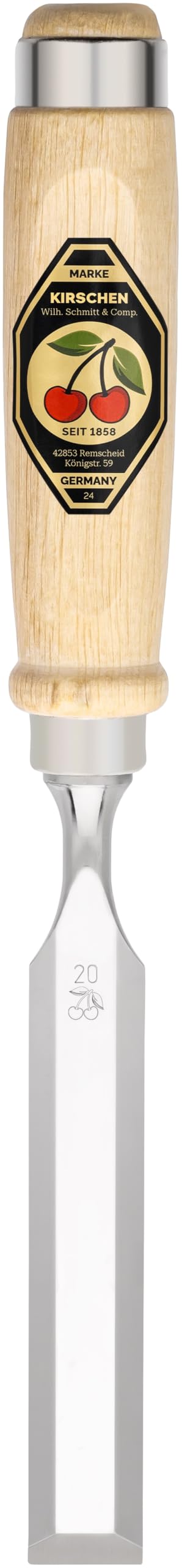 Kirschen 1001020 20 mm Number 1001 Firmer Chisel with Hornbeam Handle - Multi-Colour