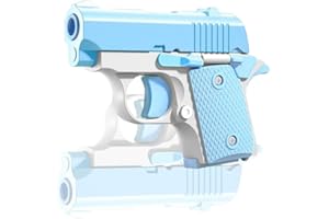GAIGISFUR Easter Basket Stuffers,1911 3D Printed Small Pistol Toys, Stress Relief Pistol Toys for Adults, Suitable for Relieving ADHD, Anxiety,Easter Fillers Easter Gifts for Boys(Blue&White)