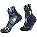HUSO Men Women Print Cushion Athletic Performanc Crew Socks 1,4,6 Pair Multi Color