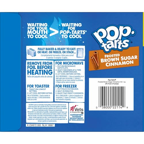 POP-TARTS BREAKFAST TOASTER PASTRIES, FROSTED BROWN SUGAR CINNAMON, FAMILY PACK (32 COUNT)