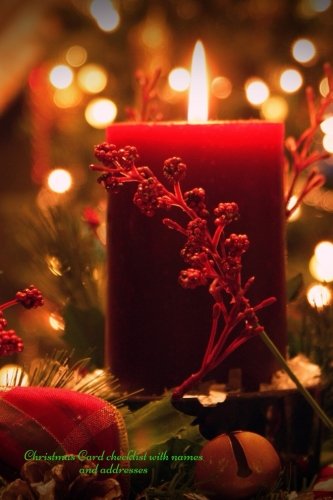 Christmas Card Checklist With Names and Addresses: Red Candle of Hope Christmas Card Recorder | Address Book | Organizer, Notebook, Planner | Keep ... Records | 6