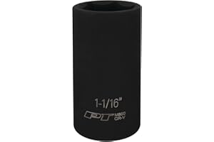 Performance Tool M850 1/2-Inch Drive Impact Socket, 1-1/16, High-Strength Chrome Vanadium Steel Construction for Heavy-Duty Applications