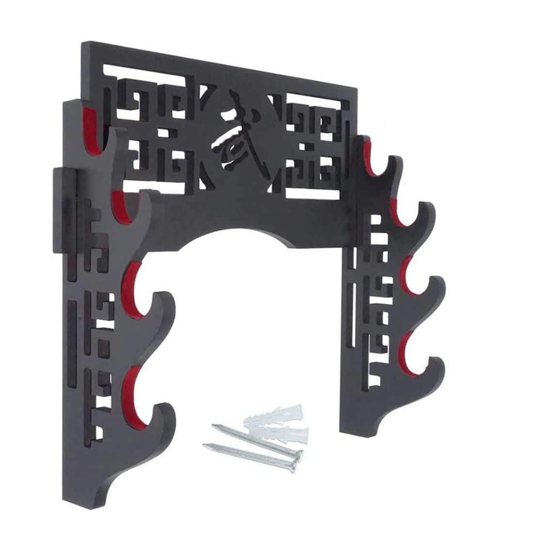 Tooteeru Sword Holder Wall Mount Sword Stand Japanese Samurai Sword Display Rack Hanger and Standard - 4-Tier