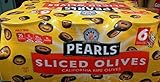 Pearls Sliced Ripe Black Olives, (6) 3.8-Ounce Cans