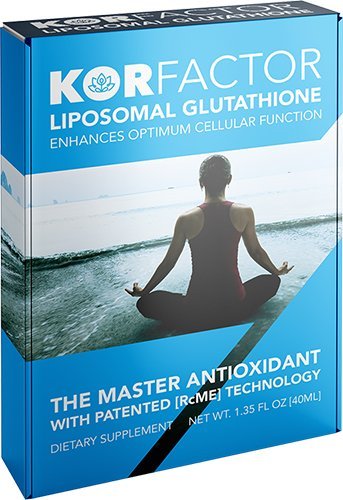 KORFACTORTM Liposomal Glutathione Liquid Drops Supplement. GMO Free. Gluten Free. Made in USA.