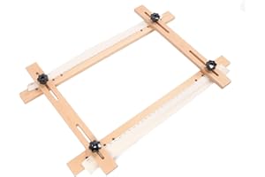 Generic Adjustable Needlepoint Embroidery Tapestry Scroll Frame, Rectangular Stretcher Frame for Quilting & Stitching, 70x50c