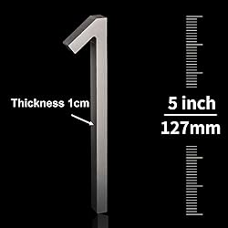 nanlyiau 5in 3D Adhesive door number house numbers