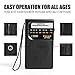 Portable AM/FM Radio Battery Operated Transistor Radio - Excellent Reception, Built-in Speaker and Headphone Jack for Walking Hiking Camping & Emergency Use