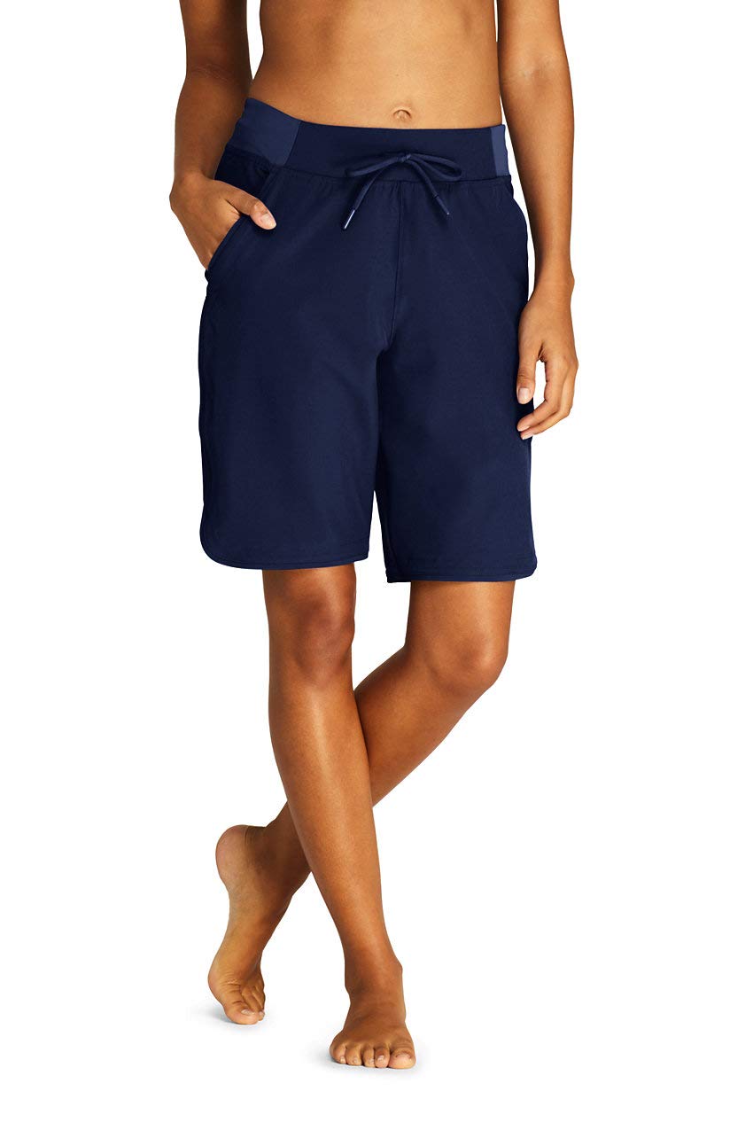 Lands' End Women's Comfort Waist 9" Swim Shorts with Panty Beachwear