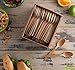 Stack Man 100% Compostable Plastic Silverware, Large Premium Heavy-Duty Flatware Utensils Eco Friendly BPi Certified, 6.5 Inch, Organic Natural Wood Color Tableware
