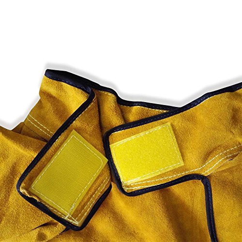 image for NUZAMAS Welding Apron Anti-flame Cowhide Long Coat Protective Clothing