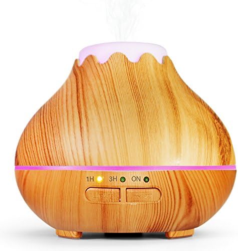 Aroma Diffuser, Maxnic 150ML Essential oil Diffuser Electric Ultrasonic Cool Mist Humidifier Aromatherapy with 7 Color LED Lights Changing, Auto Timer Air Purifier, Light Wood Grain