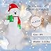 Fashionlite Christmas Inflatable Polar Bear 8ft Xmas Blow Up Bear Led Lighted Inflatable with Gift Box for Indoor Outdoor Holiday Yard Decorations