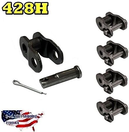 Jeremywell 4-Pieces 428H Offset Link, 1/2 Link, Half Link, Crank Link, Motorized Bicycle