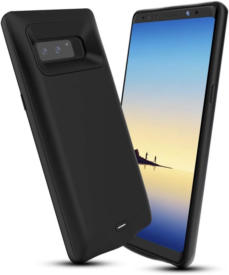 Snowpink Galaxy Note 8 Battery Case, 5500mAh Portable Charger Case Rechargeable Extended Battery Pack Protective Charging Case Compatible Samsung Galaxy Note 8(6.3 inch)-Black