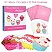 WEBSUN Valentines Day Cards for Kids 32 Pack with Cute Bookmarks, Temporary Tattoos & Pink Envelopes - Perfect Cupcake Valentines Day Cards for School Classroom Exchange Gifts