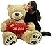 Big Plush Te Amo Giant Teddy Bear 5 Foot Soft Teddybear Romantic Holds Heart Pillow to Show Love