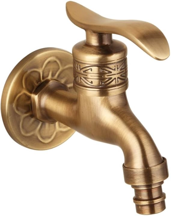 Wasserhahn Kupfer Waschmaschine Wasserhahn G 1 2 Antike Messing Retro Wasserhahn Badezimmer Nostalgie Wasserhahn Bad Geburstet Wasserhahn Waschbecken In Der Wand Einer Einzigen Kalten Color A Amazon De Kuche Haushalt